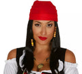 Peluca negra larga y pañuelo Pirata