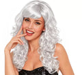 Peluca Ondas blanca con fleco