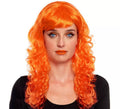 Peluca Ondas naranja con flequillo