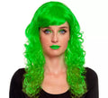 Peluca Ondas verde con fleco