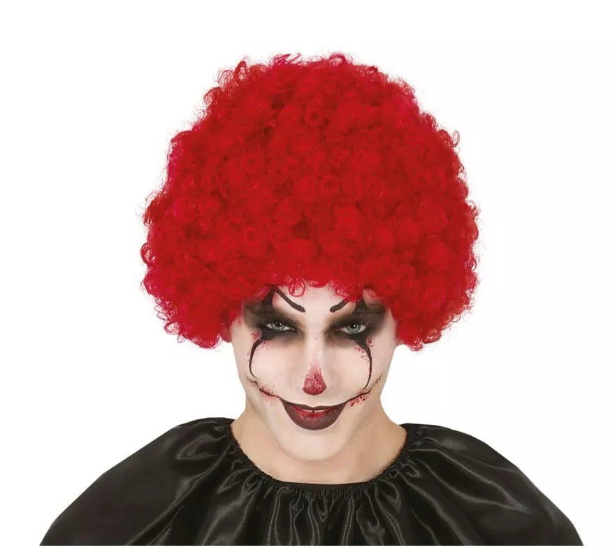 Peluca Payaso Rizos Granate