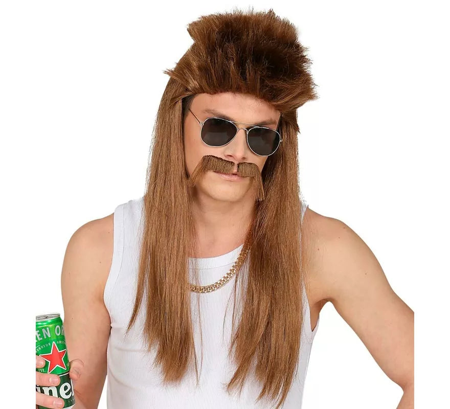 Peluca Redneck con bigotes adulto