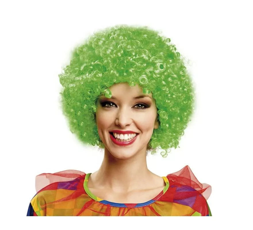 Translation missing: en.Peluca rizada de Payaso verde