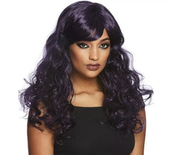 Black and Purple Gothic Curly Wig