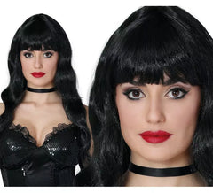 Black curly wig for women