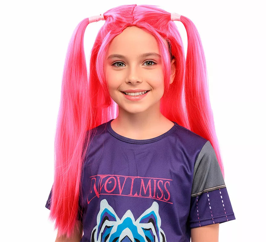 Translation missing: en.Peluca rosa con Coletas de Cantante K-Pop infantil