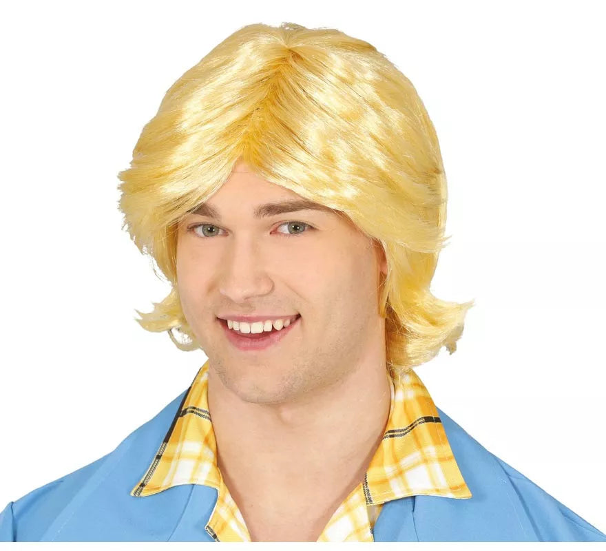 Peluca Rubia Corta para Hombre