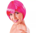 Peluca Seductora rosa corta con fleco