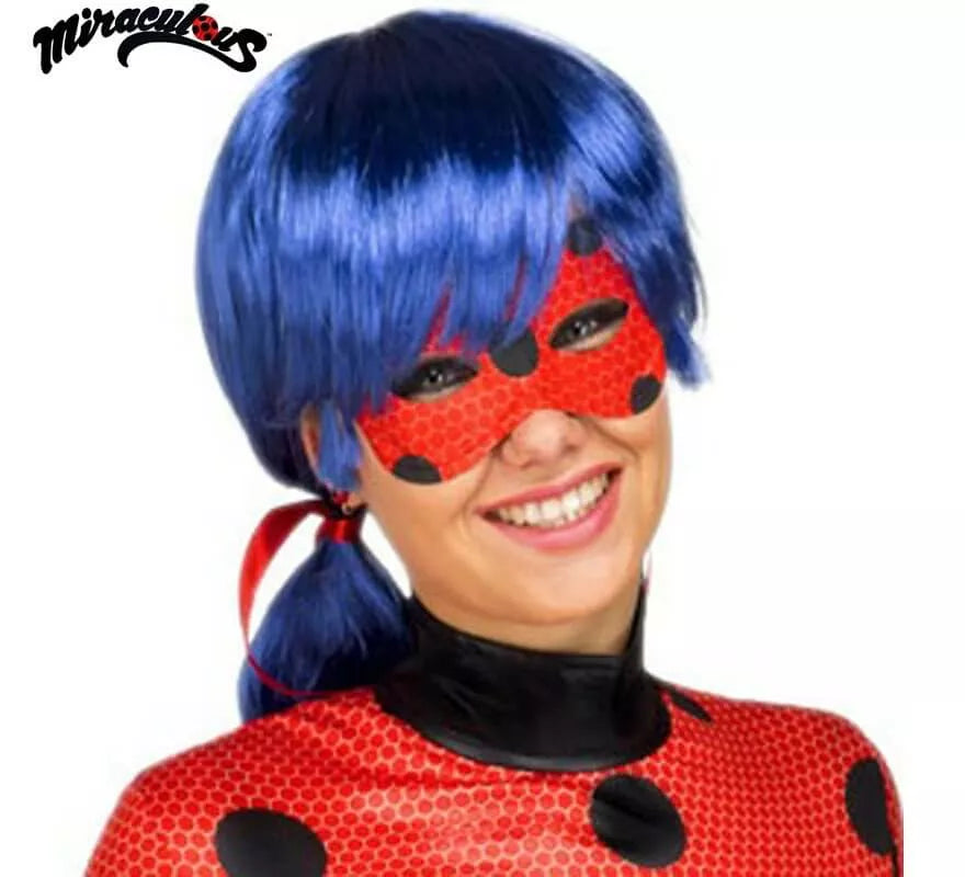 Peluca y Antifaz de Ladybug en caja para mujer