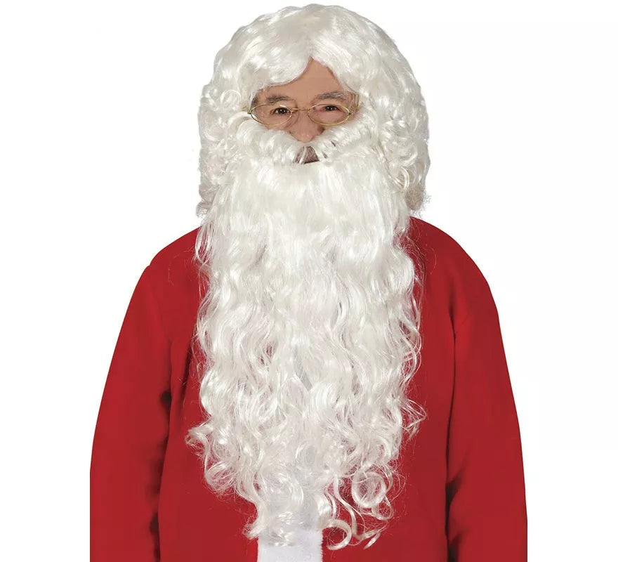 Translation missing: en.Peluca y barba de Papa Noel extra