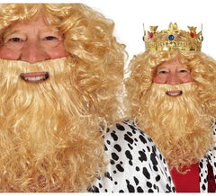 Blonde King Wig and Beard