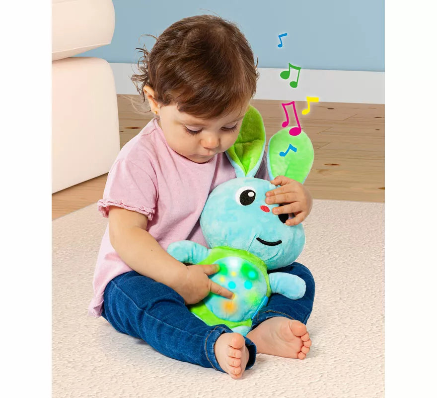 Peluche Conejito Gusy Luz Friends verde con Luces y Sonido