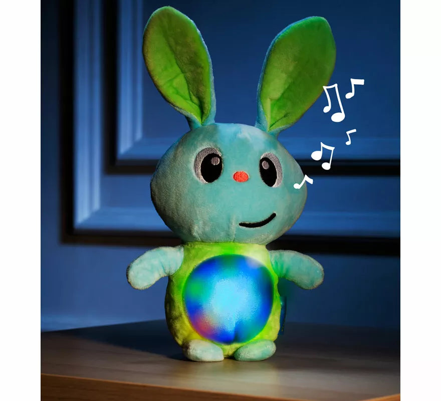 Peluche Conejito Gusy Luz Friends verde con Luces y Sonido