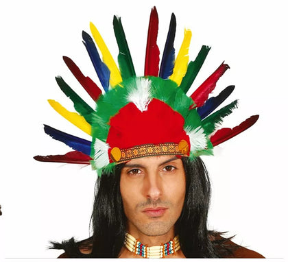 Penacho de Indio con Plumas