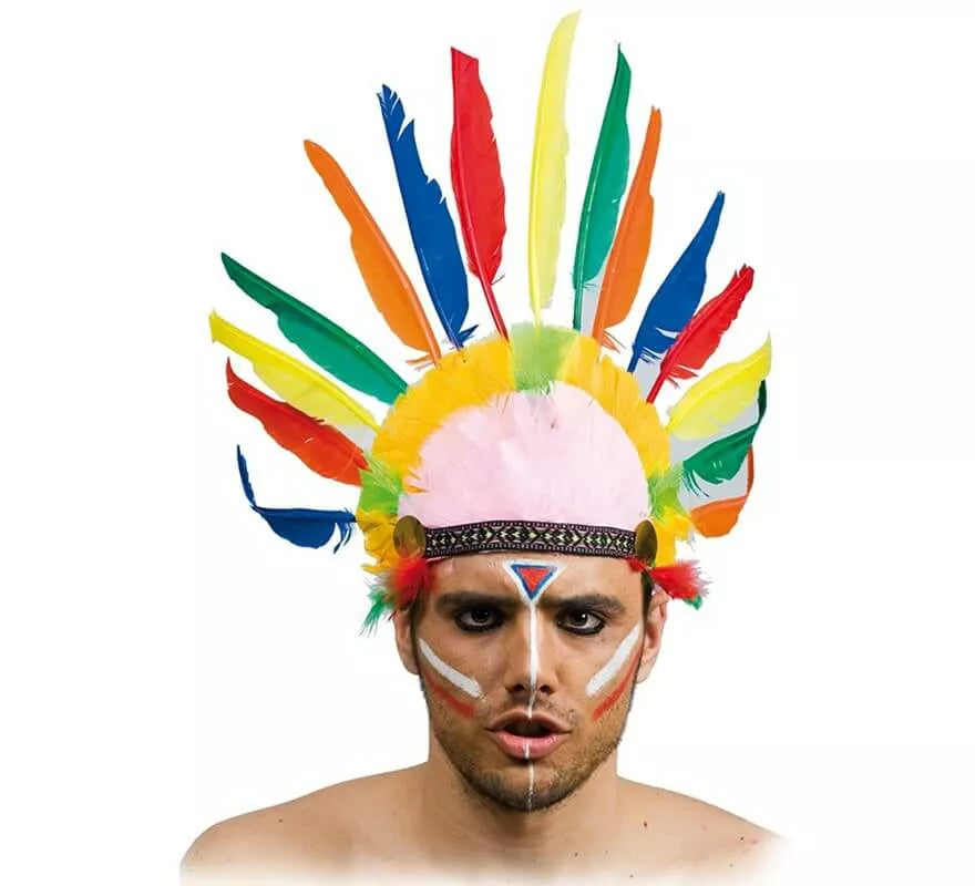 Penacho Indio con 10 plumas