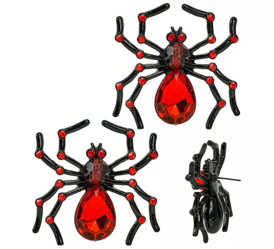 Translation missing: en.Pendientes Araña con Gemas y Diamantes rojos
