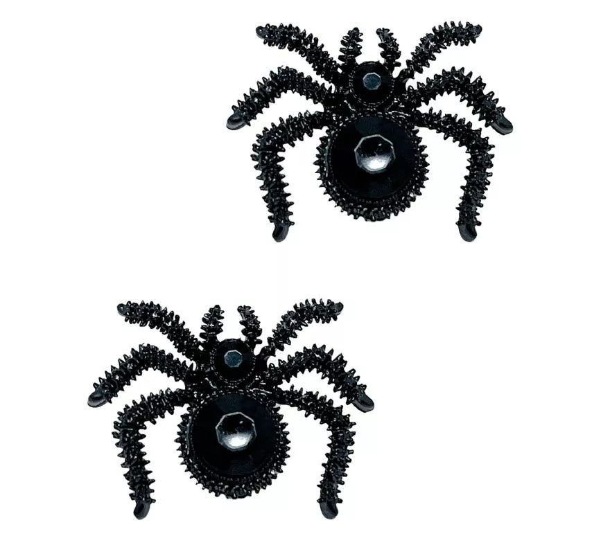 Pendientes Arañas negros de 2,5 cm