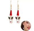 Pendientes Cabeza Reno Navideño de 1x3 cm
