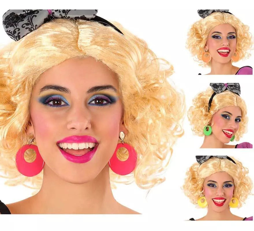 Pendientes Circulares en varios colores neón