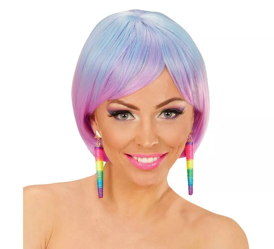 Pendientes Cono neón multicolor