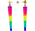 Pendientes Cono neón multicolor