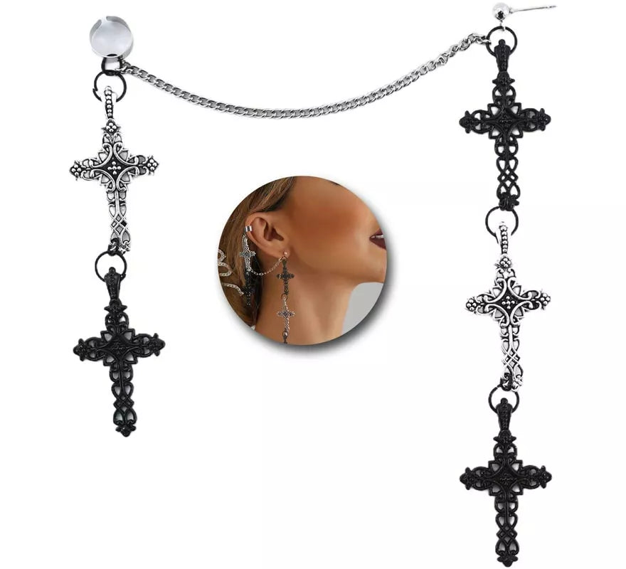 Pendientes Cruz Gótico
