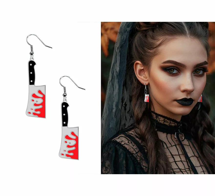 Pendientes Cuchillo Carnicero Sangrientos