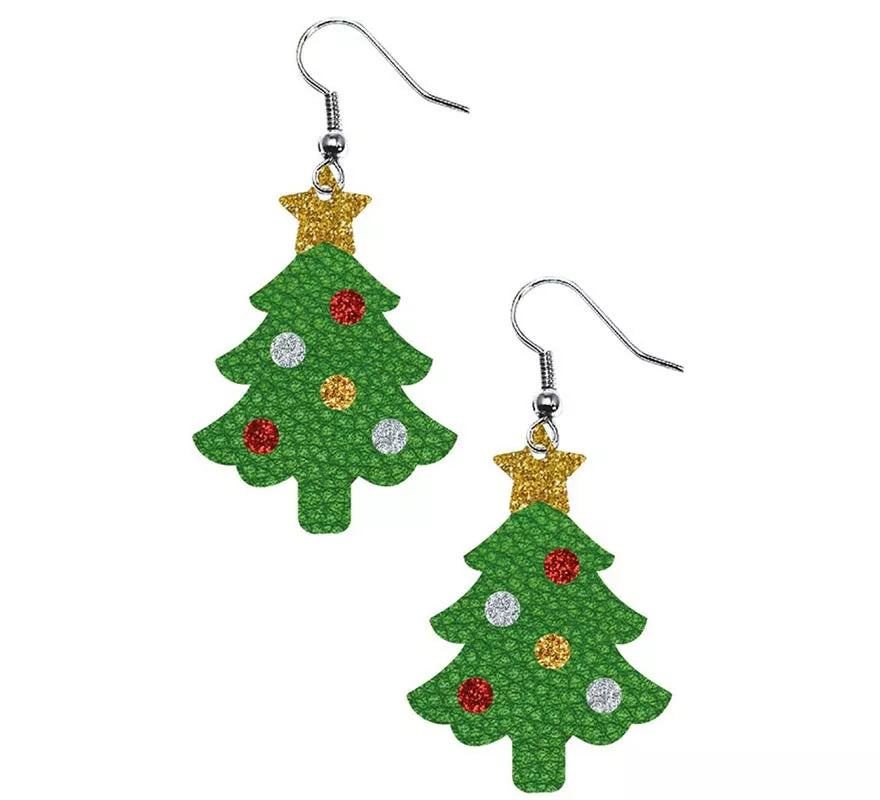 Pendientes de Árbol de Navidad de plástico