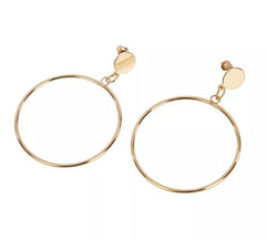 Adult gold hoop earrings 5x7 cm