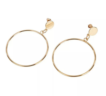 Pendientes de Aro dorado adulto de 5x7 cm