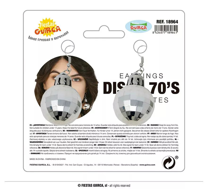 Pendientes de Bola de Discoteca de los años 70