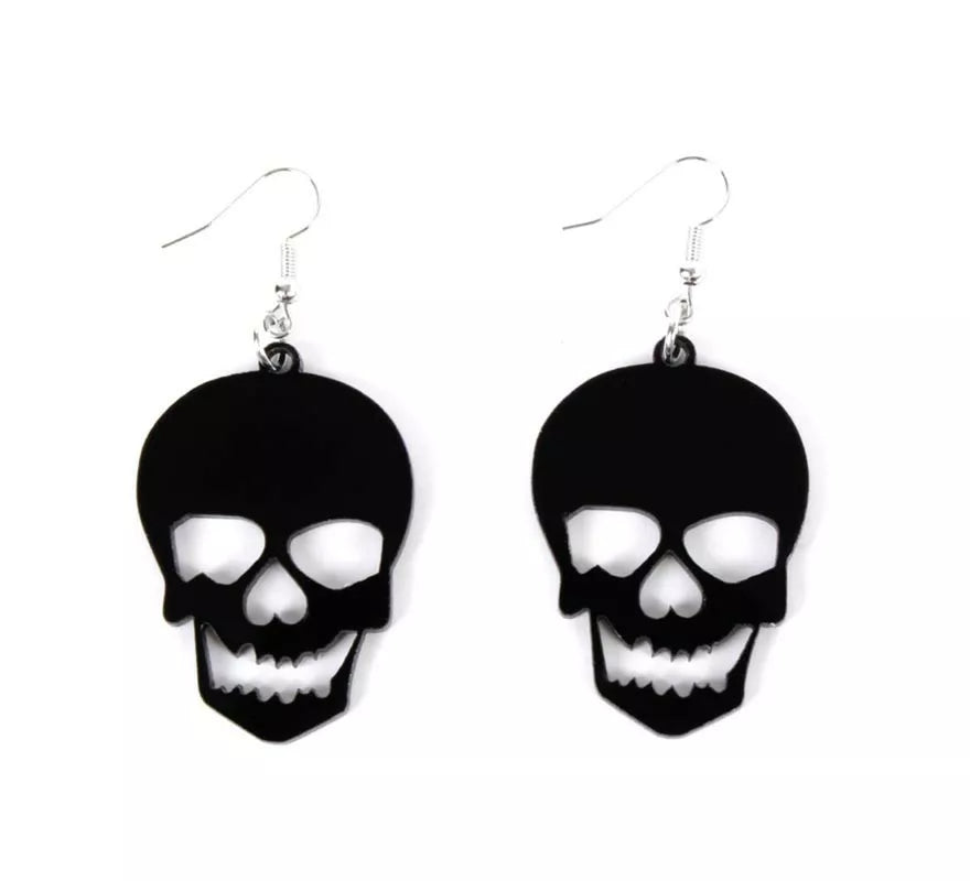 Translation missing: en.Pendientes de Calaveras negras sonrientes