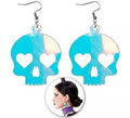 Pendientes de Calaveras Purpurina