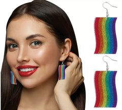 Rainbow Ribbon Earrings