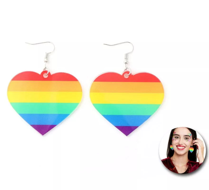 Translation missing: en.Pendientes de Corazón Pride Arcoíris