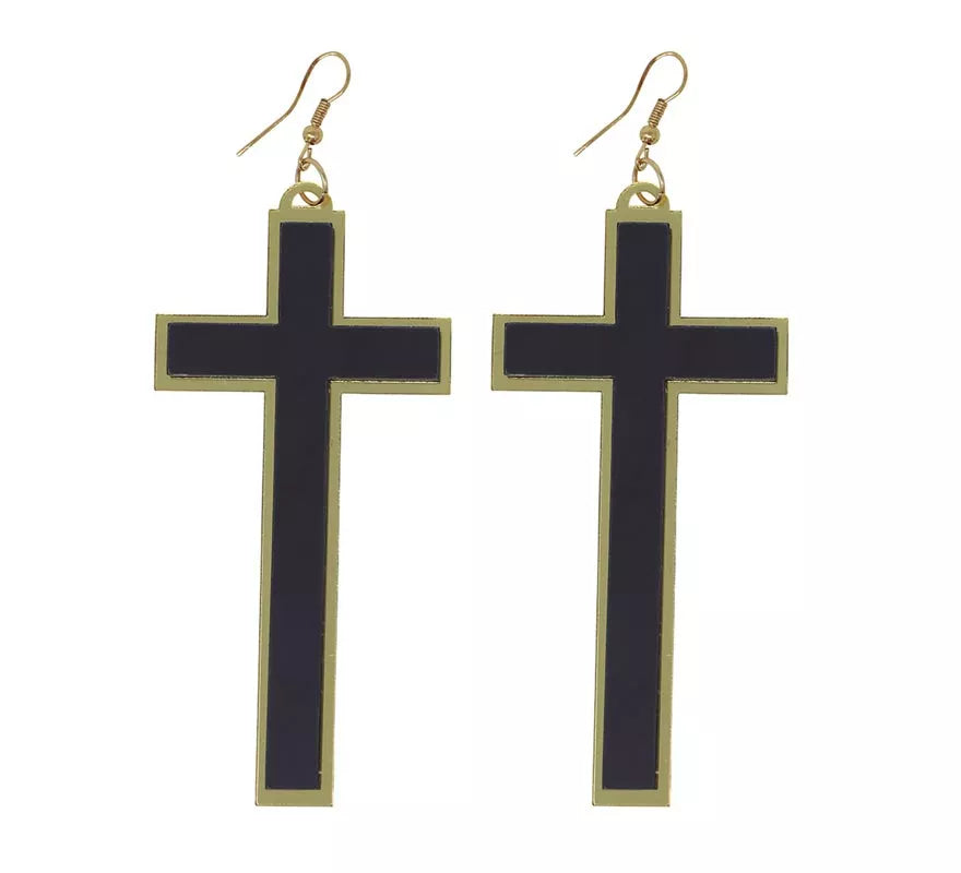 Pendientes de Cruz de 9 cm