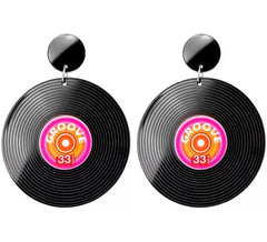 80s Vinyl Record Earrings