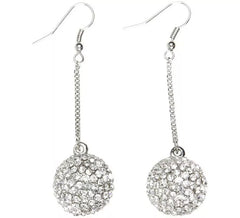 Rhinestone Sphere Earrings