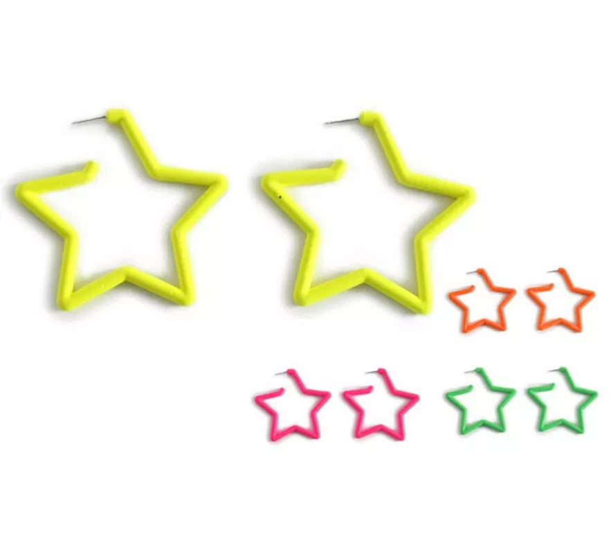 Translation missing: en.Pendientes de Estrellas neón en colores surtidos