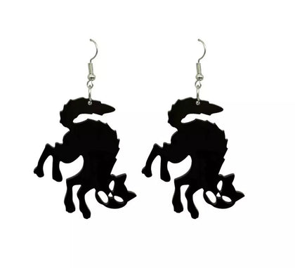 Pendientes de Gatitos negros