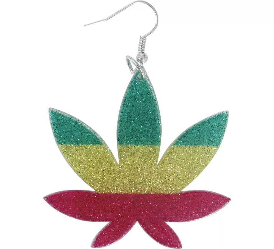 Pendientes de Hoja Marihuana