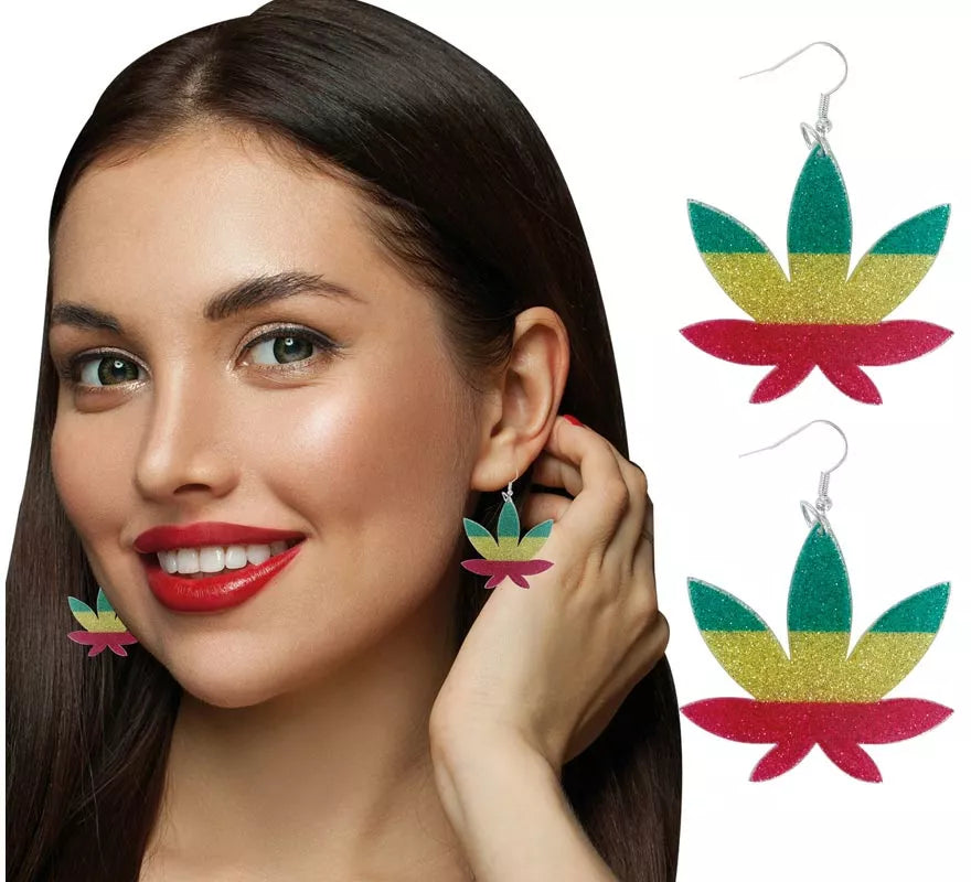Translation missing: en.Pendientes de Hoja Marihuana