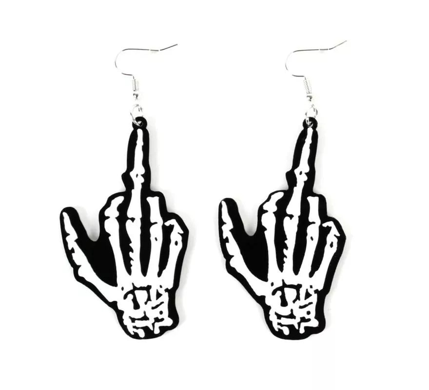 Pendientes de Manos Esqueleto