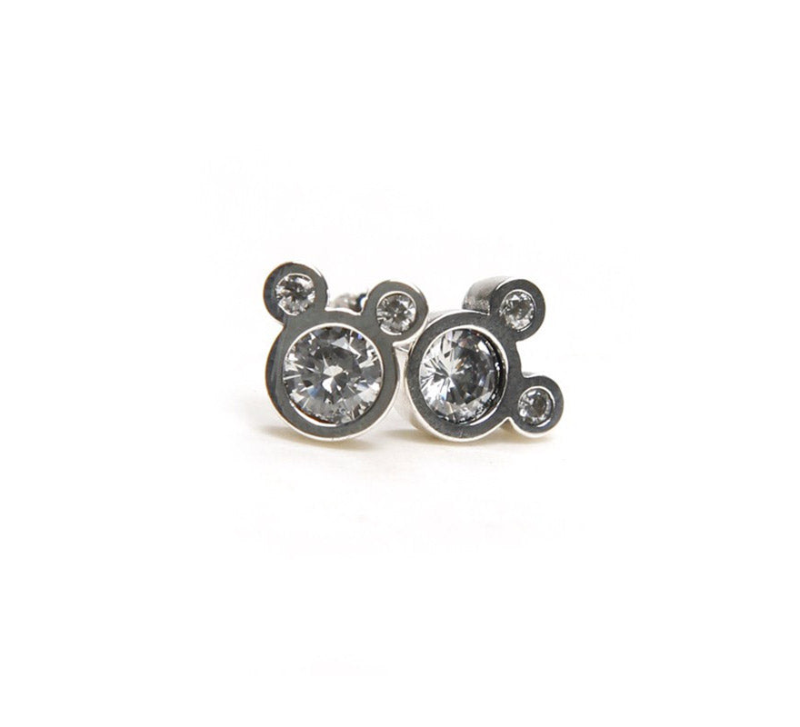 Translation missing: en.Pendientes de Plata y Circonitas Mickey Mouse Disney