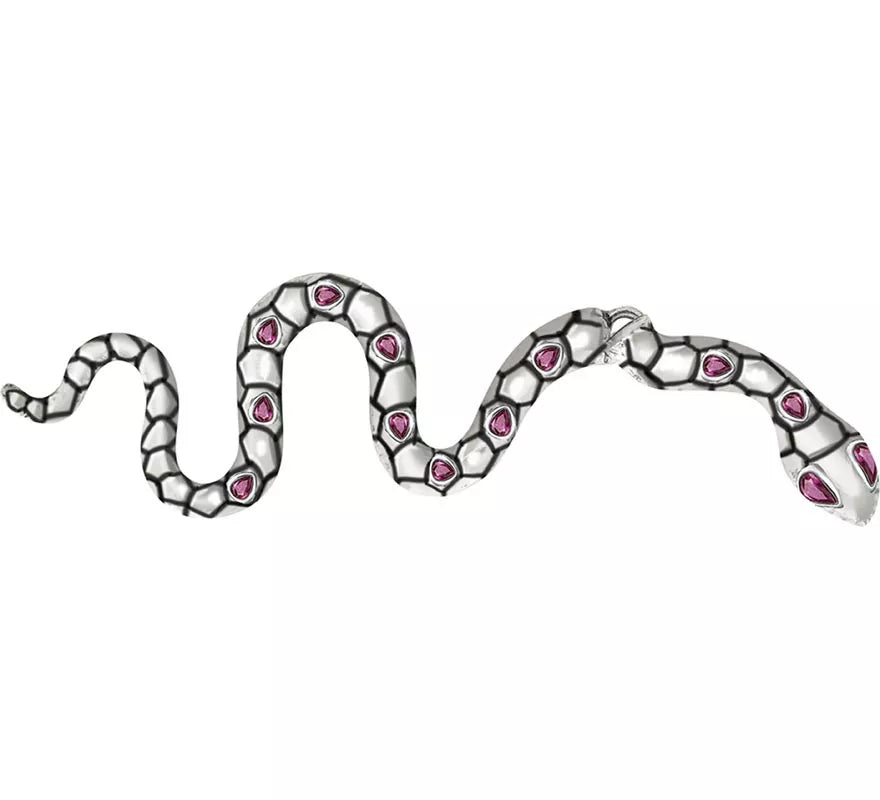 Pendientes de Serpiente plata 6 cm
