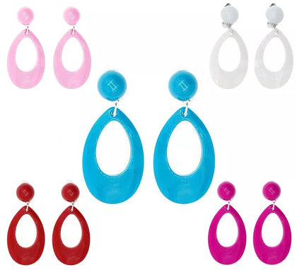 Pendientes de Sevillana Ovalados de 8 cm en varios colores