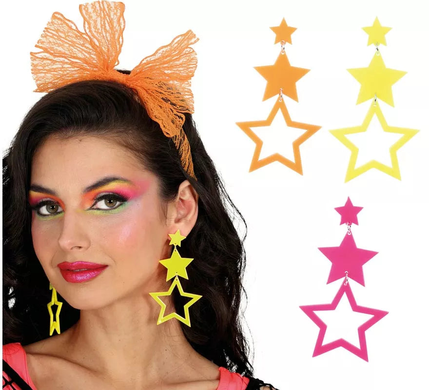Translation missing: en.Pendientes Estrellas Neón en colores surtidos