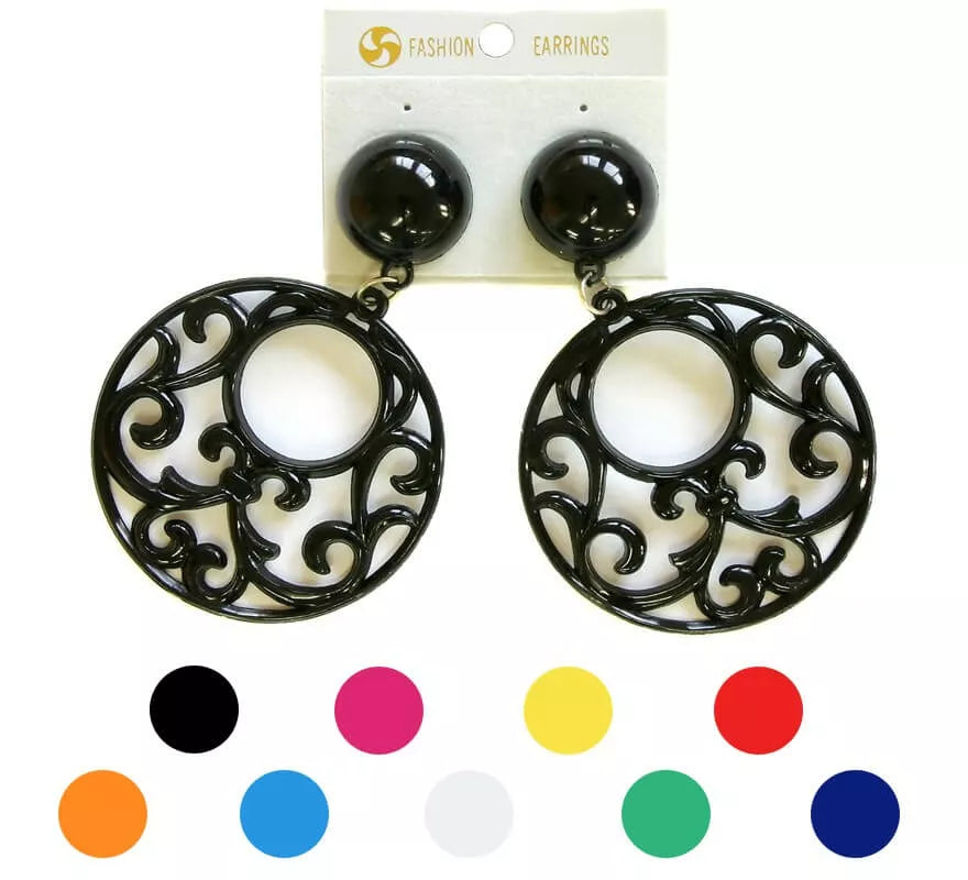 Translation missing: en.Pendientes Flamenca Circulares con adornos en varios colores