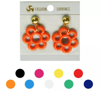 Pendientes Flamenca de Flor en varios colores