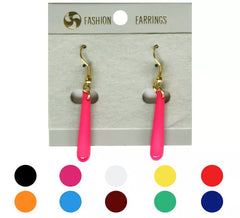 Fine elongated teardrop Flamenco earrings in various colors